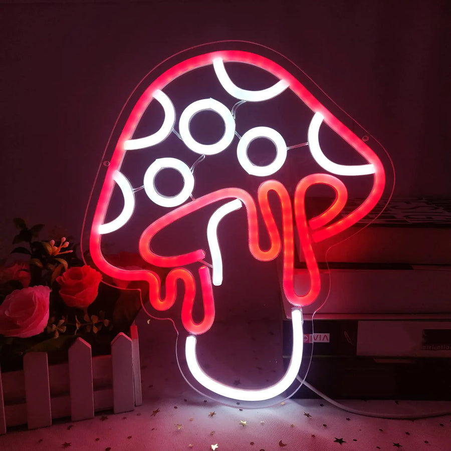 Neon Mushroom Sign for Bar Party Atmosphere Decor