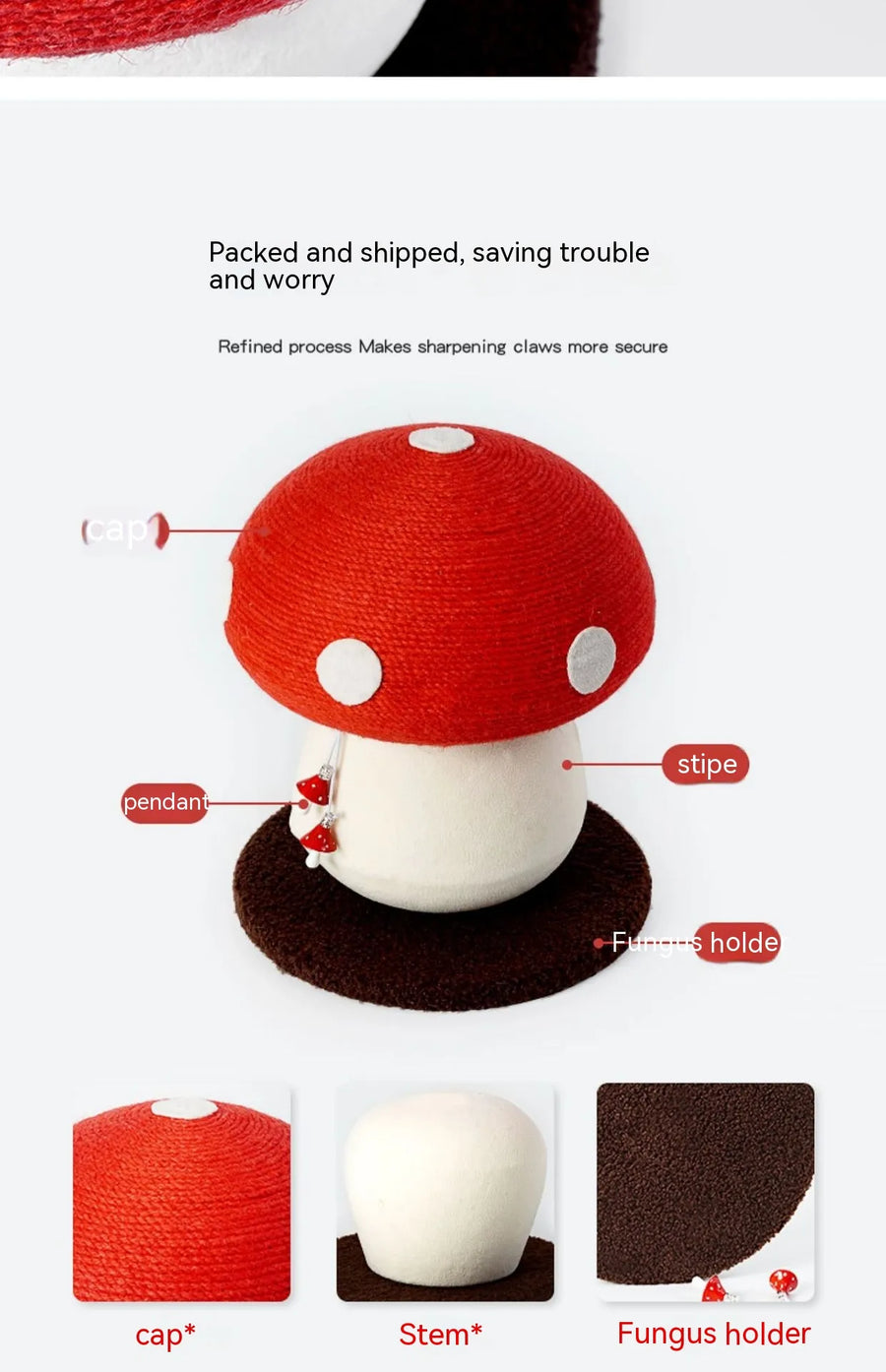 Mushroom Cat Scratching Board