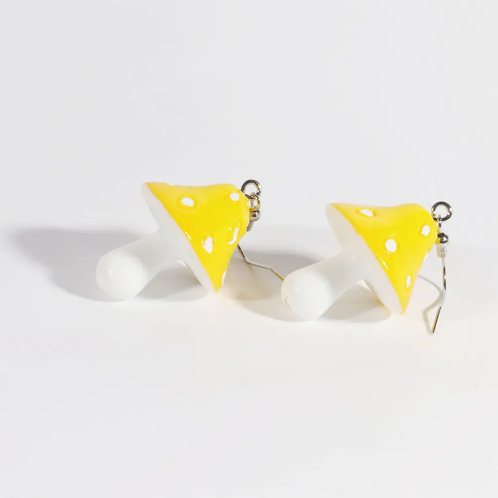 Cute Polka Dot Mushroom Earrings for Women (Unique Design)