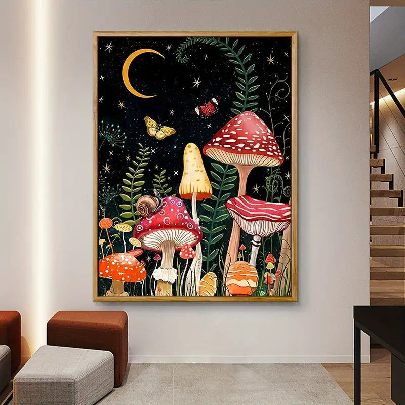 Red Mushroom DIY Diamond Painting Set for Home Decor