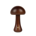 Wooden mushroom-shaped object on a white background