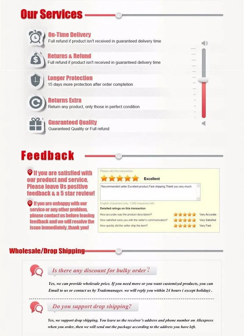 Service description with icons and text on a white background