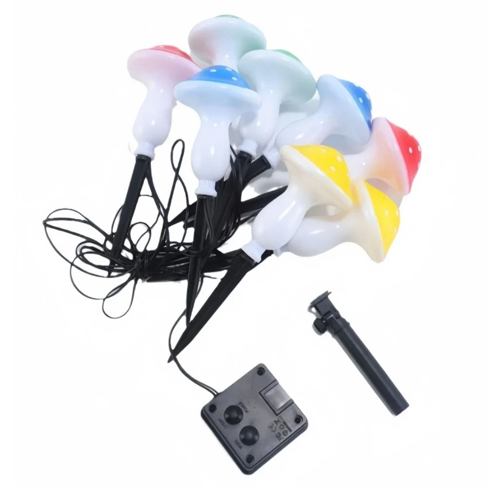 Colorful buoy lights with remote control on a white background