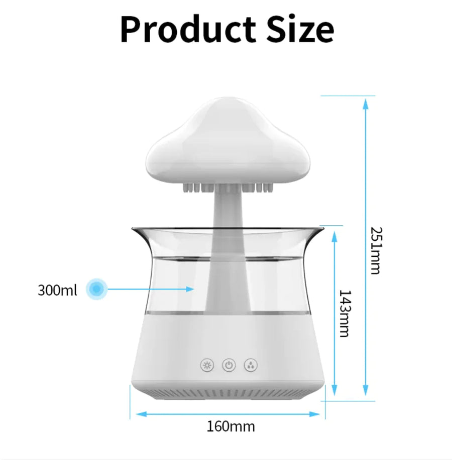Cloud & Mushroom LED Aroma Diffuser Humidifier Multicolor