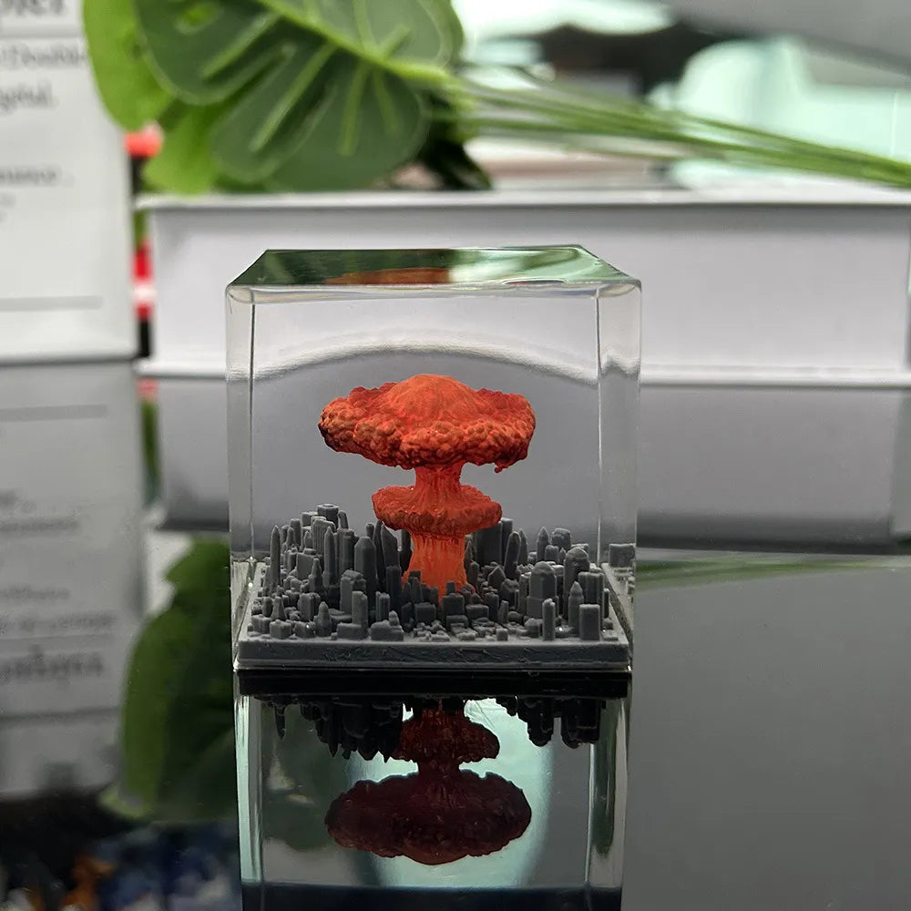 Handmade Explosion Mushroom Cloud Resin Night Lamp