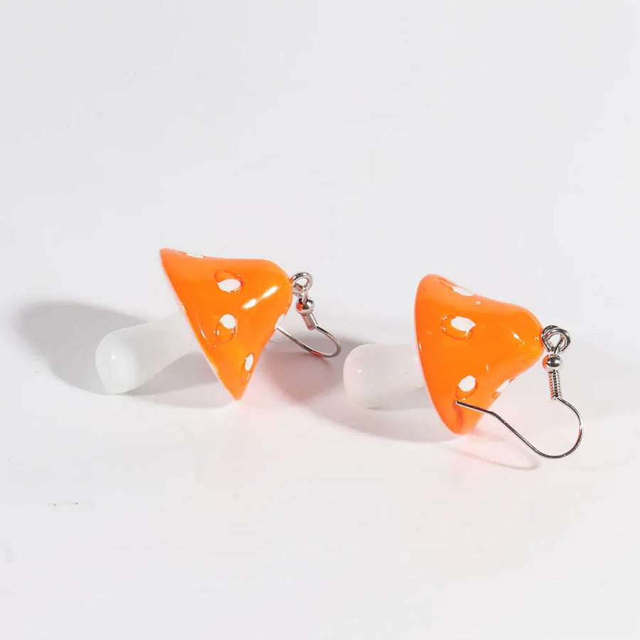 Cute Polka Dot Mushroom Earrings for Women (Unique Design)