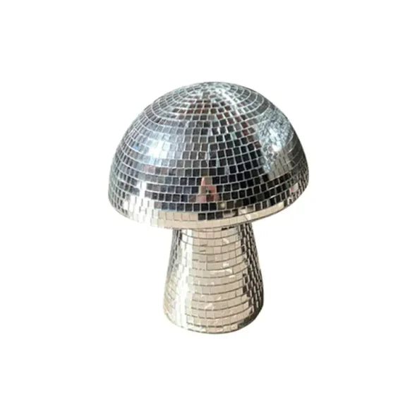 Disco Glass-Brick Mushroom Decor – Sparkle Statement Accent
